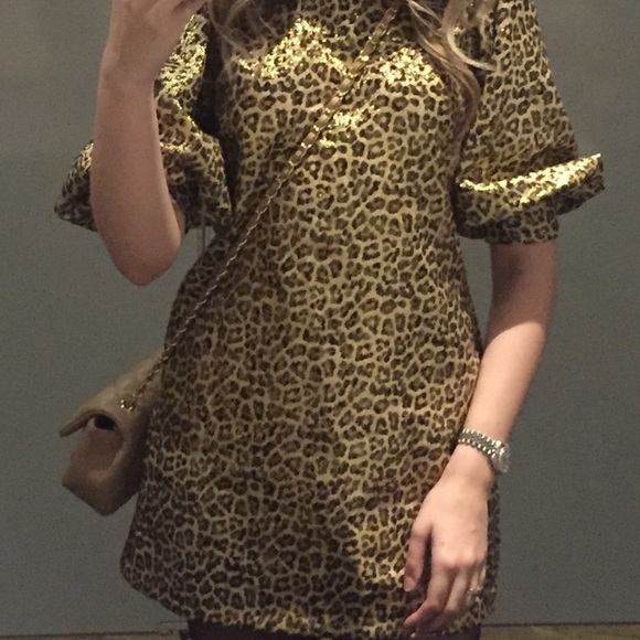 COPY - Zara leopard gold mini dress - Picture 2 of 4